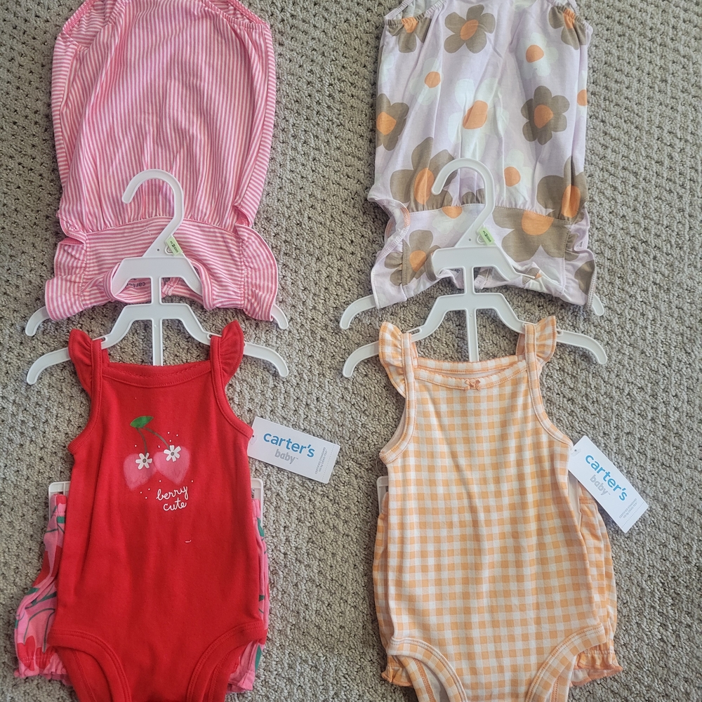 9 NWT Carter's Baby Girl Sets